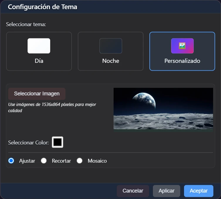 Modal Tema